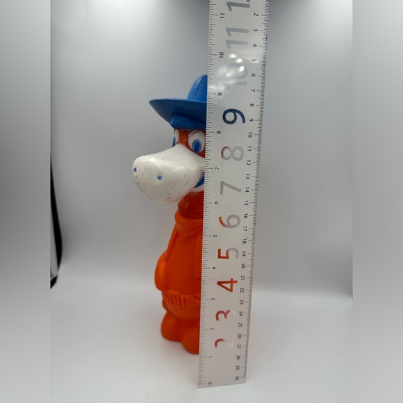 VTG 1960 HANNA-BARBERA QUICK-DRAW MCGRAW BUBBLE BATH SOAKY COIN BANK 9.5" - Picture 8 of 16